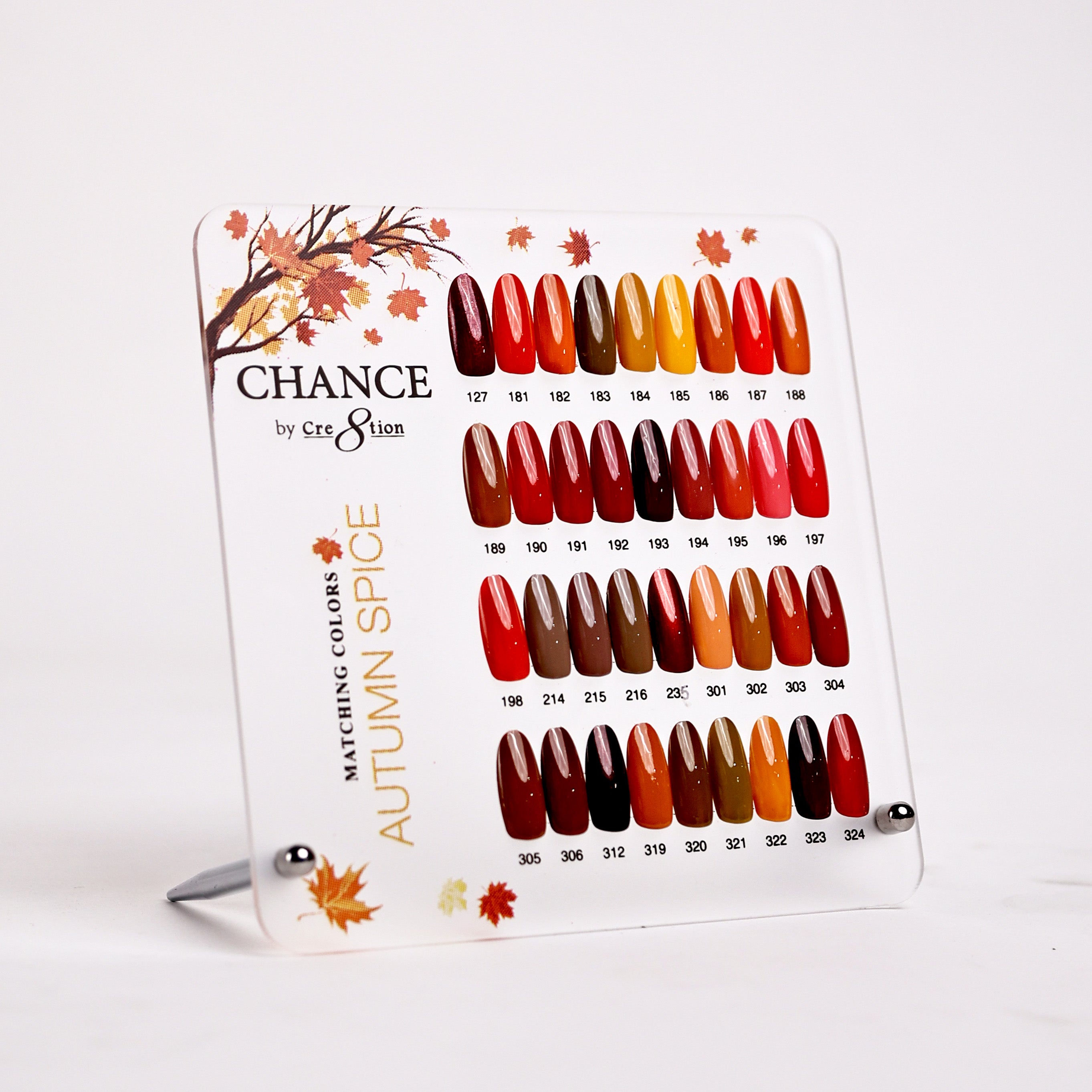 Chance Counter Display Color Chart - Fall Collection – Beauty Page, Inc.