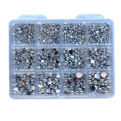 Nail Art Accessory Silver Flat Bottom 02