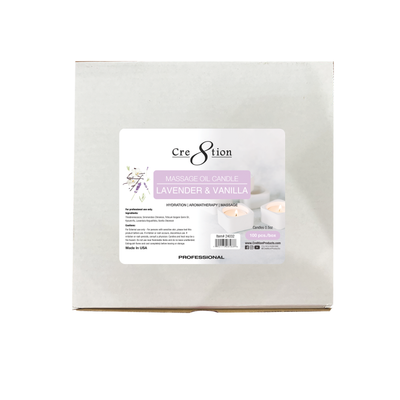 Cre8tion Massage Oil Candles - Tealight 0.5oz - LAVENDER & VANILLA 100 pcs./box
