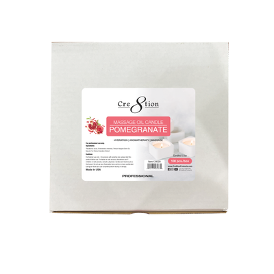 Cre8tion Massage Oil Candles - Tealight 0.5oz - POMEGRANATE 100 pcs./box
