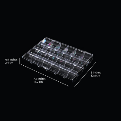Cre8tion Transparent Nail Accessory Box - 24 Grids