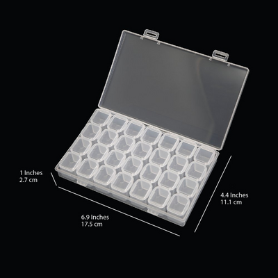 Cre8tion Transparent Nail Accessory Box - 28 Grids