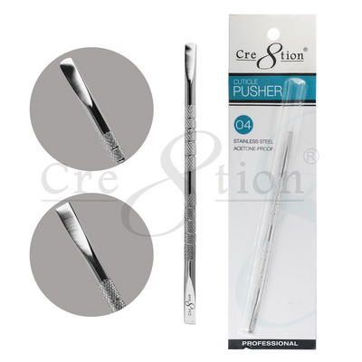 Cre8tion Stainless Steel - Cuticle Pusher P04 12 pcs./box, 288 pcs./case