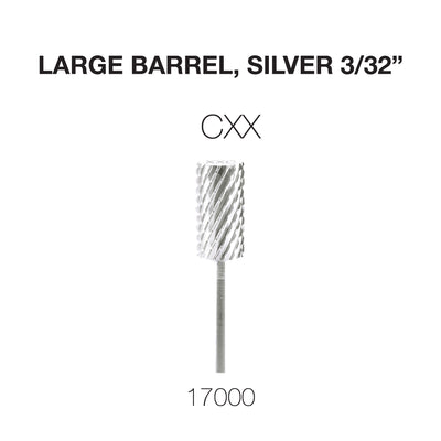 Cre8tion Carbide Large Barrel, CXX, Silver 3/32