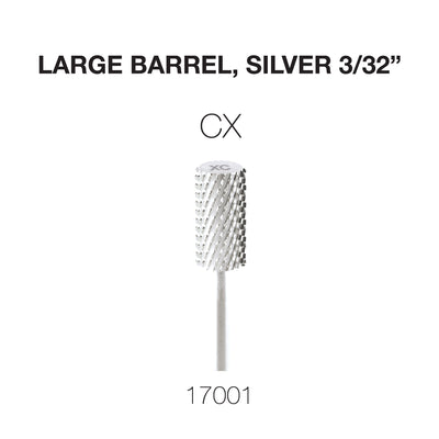 Cre8tion Carbide Large Barrel, CX, Silver 3/32