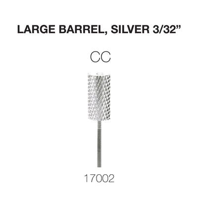 Cre8tion Carbide Large Barrel, CC, Silver 3/32