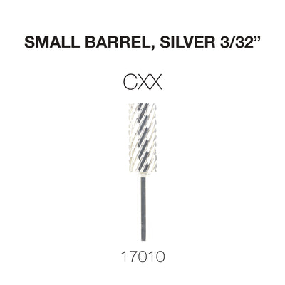 Cre8tion Carbide Small Barrel, CXX, Silver 3/32