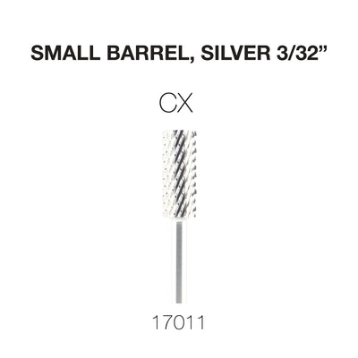 Cre8tion Carbide Small Barrel, CX, Silver 3/32