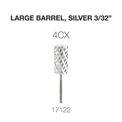 Cre8tion Carbide Large Barrel, C4X, Silver 3/32