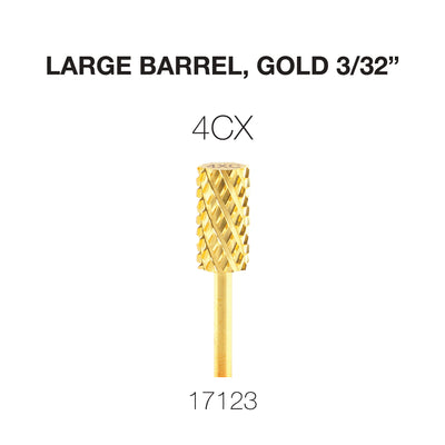 Cre8tion Carbide Large Barrel, C4X, Gold 3/32