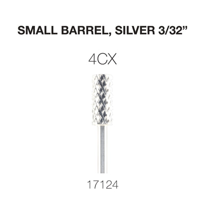 Cre8tion Carbide Small Barrel, C4X, Silver 3/32