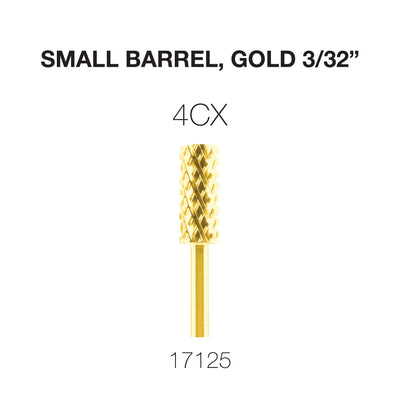 Cre8tion Carbide Small Barrel, C4X, Gold 3/32