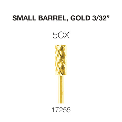 Cre8tion Carbide Small Barrel, C5X, Gold 3/32