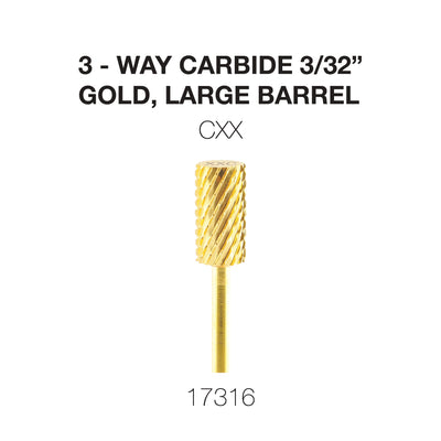 Cre8tion 3-Way Carbide Gold, Large Barrel CXX 3/32