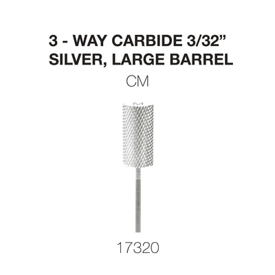 Cre8tion 3-Way Carbide Silver, Large Barrel CM 3/33