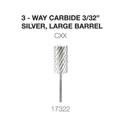 Cre8tion 3-Way Carbide Silver, Large Barrel CXX 3/32