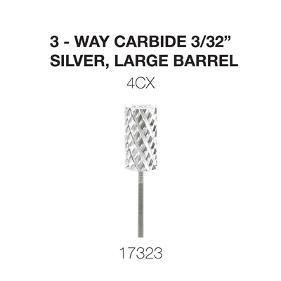 Cre8tion 3-Way Carbide Silver, Large Barrel C4X 3/32