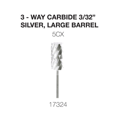 Cre8tion 3-way carbide Silver, Large Barrel C5X 3/32