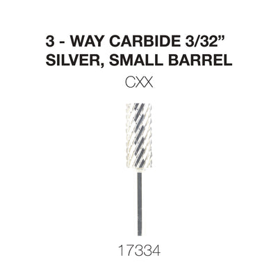 Cre8tion 3-Way Carbide Silver, Small Barrel CXX 3/32