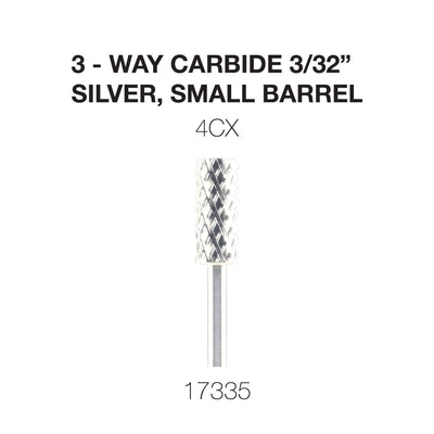Cre8tion 3-Way Carbide Silver, Small Barrel C4X 3/32