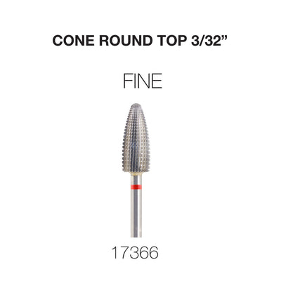 Cre8tion Cone Round Top Nail Filing Bit Fine 3/32