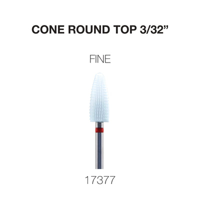Cre8tion CERAMIC Cone Round Top Nail Filing Bit Fine 3/32
