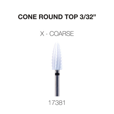 Cre8tion CERAMIC Cone Round Top Nail Filing Bit X-Coarse 3/32