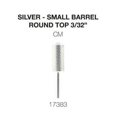 Cre8tion Silver Carbide- Small Barrel-Round Top- CM 3/32
