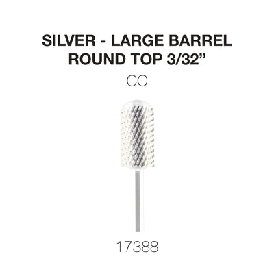 Cre8tion Silver Carbide- Large Barrel-Round Top- CC 3/32