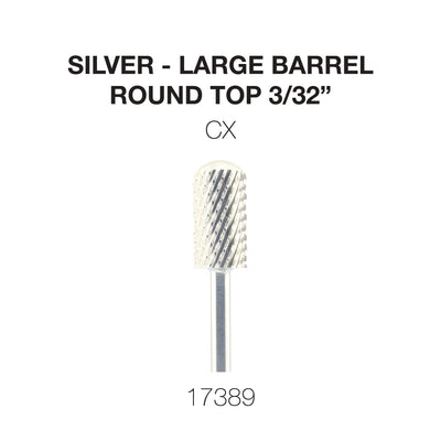 Cre8tion Silver Carbide- Large Barrel-Round Top- CX 3/32