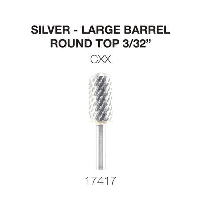 Cre8tion Silver Carbide- Large Barrel-Round Top- CXX 3/32