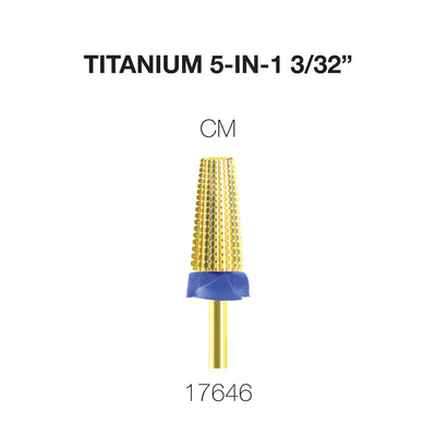 Cre8tion Titanium 5 in 1 Nail Filing Bit - CM 3/32