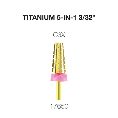 Cre8tion Titanium 5 in 1 Nail Filing Bit - C3X 3/32