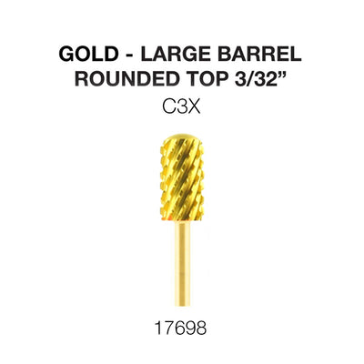 Cre8tion Gold Carbide- Large Barrel-Round Top- C3X 3/32''