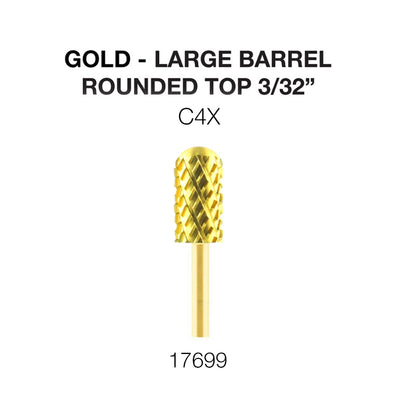 Cre8tion Gold Carbide- Large Barrel-Round Top- CX4 3/32''