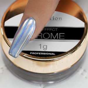 Cre8tion Nail Art - Silver Hologram Effect 1g A (Chrome 01)