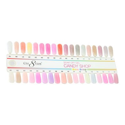 Cre8tion Candy Shop Collection Gel Color Chart 36 Colors
