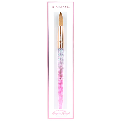 Kiara Sky 100% Kolinsky Pink Acrylic Brushe size 16