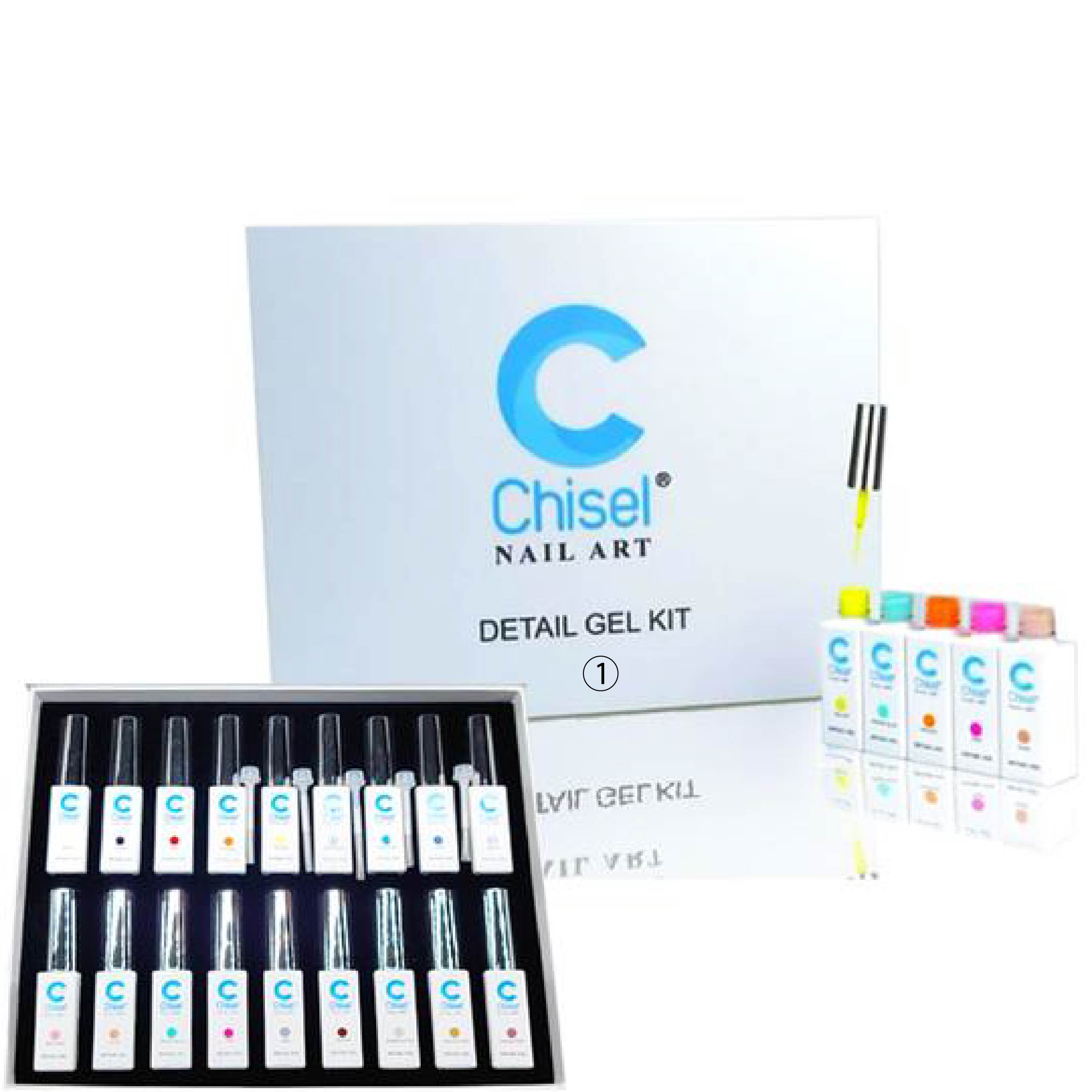 Chisel Detail Gel Kit 1 (18 colors) – Beauty Page, Inc.