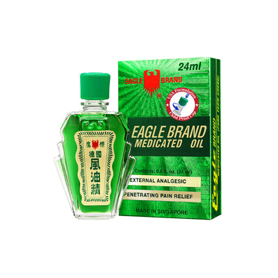 Eagle Brand  Green Medicated Oil 0.8oz 24ml 12 pcs/pack, 12 packs/case