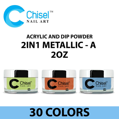 Chisel Acrylic and Dip Powder - 2IN1 Metallic - A 2oz