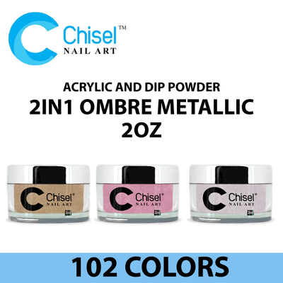 Chisel Acrylic and Dip Powder - 2IN1 Ombre Metallic 2oz
