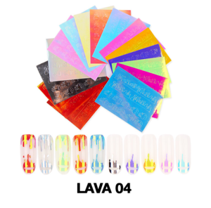Cre8tion Nail Art - Sticker Set Lava 04 16 pcs./bag