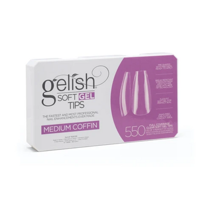 Gelish Soft Gel Tips - Medium Coffin 550ct