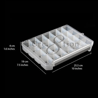 Cre8tion Large White Plastic  Adjustable & Removable Divider  Box  24 pcs/case