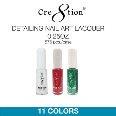 Cre8tion Detailing Nail Art Lacquer 0.25oz 11 Colors