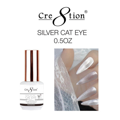 Cre8tion  Gel  - Silver Cat Eye Soak Off Gel 0.5oz