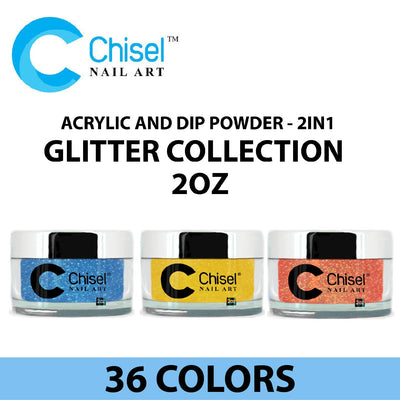 Chisel Acrylic and Dip Powder - 2IN1 Glitter 2oz