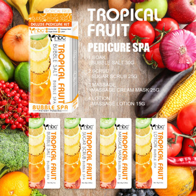 Bubble World Spa – OrangeNBC Bubble Spa Tropical Fruit 50 pcs./case, 108 cases/pallet Success
